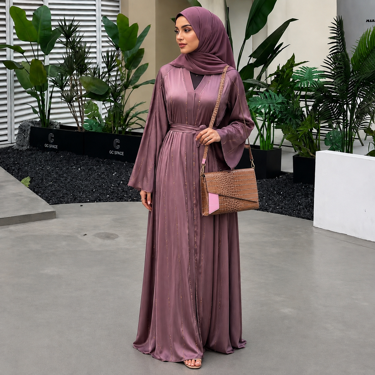 شنظة  نسائية بنقشة جلد التمساح